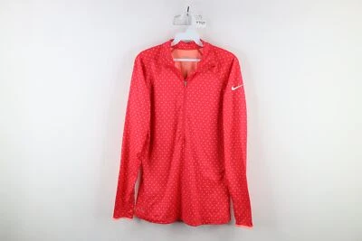 Suéter Pullover Nike Pro Para Mujer Grande Lunares Forrado de Vellón Entrenamiento Media Cremallera Foto 1 de 4