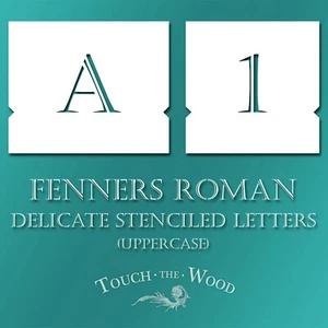 STENCILED Letters UPPERCASE Font Fenners Elegant Alphabet Numbers Symbols #071 - Picture 1 of 5