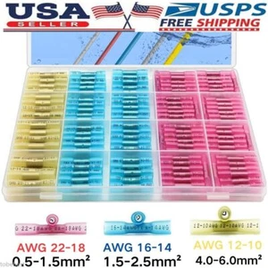 200PC Waterproof Heat Shrink Butt Connectors Marine Crimp Wire Splice Terminals - Picture 1 of 21