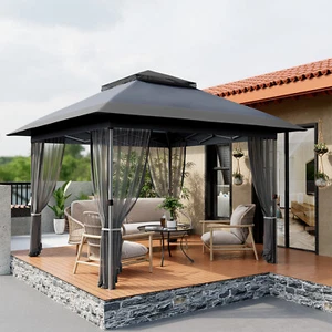 Softtop Gazebo, Outdoor Pop Up Gazebo with Mosquito Netting,Tent & Shelter - Picture 1 of 10