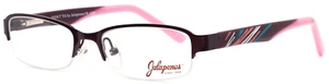 JALAPENOS Dont Ya Purple Girls Kids Rectangle Half Rim Eyeglasses 46-16-125 B:24 - Picture 1 of 16