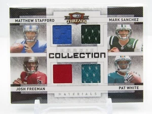STAFFORD/ SANCHEZ/ FREEMAN/ WHITE 2009 DONRUSS THREADS QUAD ROOKIE PATCH #98/100 - Picture 1 of 2