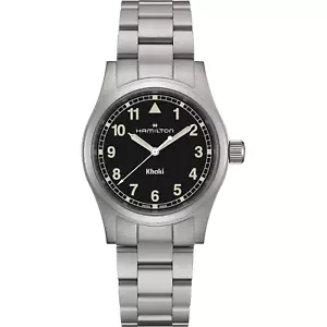 *NUEVO* Reloj para hombre Hamilton Khaki Field esfera negra acero inoxidable 38 mm H69401130 - Imagen 1 de 5