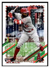 2021 Topps Holiday Candy Cane Bat HW135 Jo Adell Los Angeles Angels