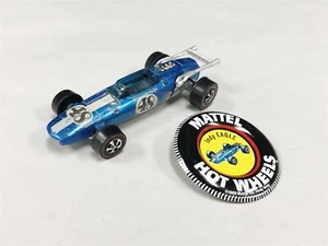 HOT WHEELS RED LINE INDY EAGLE BLUE EXCELLENT CONDITION WITH BADGE - Picture 1 of 3