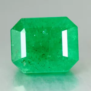 3.51_cts Amazing Quality 100% Natural Leaf Green Octagon Emerald_Zambia - Picture 1 of 3