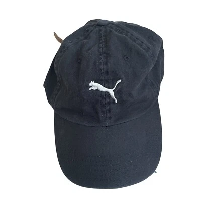 Gorra de béisbol Puma Hat de cuero negro con correa trasera ajustable Foto 1 de 4