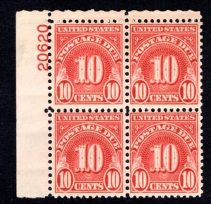 US #J84 Mint MNH Postage Due Plate Block, Wet Printing - Picture 1 of 1