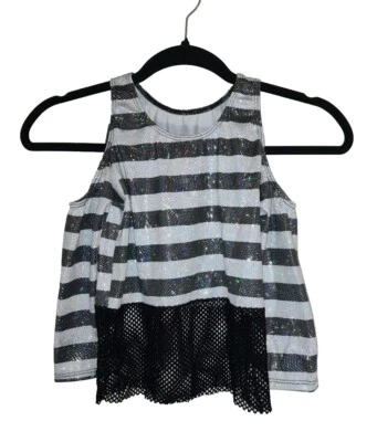 Leo's Dance Wear Niñas Rayas Negro/Blanco Talla LC (11-13 AÑOS) Foto 1 de 4