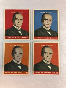 PROMO CARD SET: AMERICAN HEROES CARAMEL Reprint (4) WILLIAM MCKINLEY*LTD to 250*