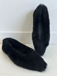 Jeffrey Campbell Faux Fur Ballets In Black Size 5 - Picture 1 of 8