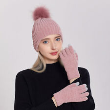 1 Set Knitted Hat Mittens Kit High Elasticity Cold-proof Beanie Full Finger