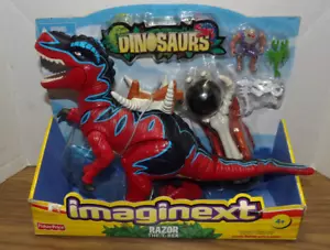 2004 Mattel Imaginext Razor The T-Rex 15 Zoll Dinosaurier Actionfigur Spielzeug Set Neu - Bild 1 von 9