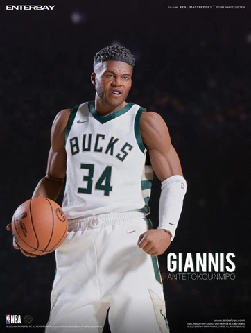 NBA Milwaukee Bucks Giannis Antetokounmpo Real Masterpiece 1:6 Scale Action Figu Cover
