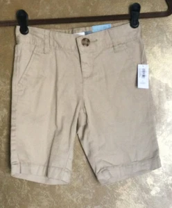 Old Navy Girls Stretch Adjustable Waist Beige Bermuda Short..Size 6 - Picture 1 of 4