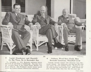 Eisenhower Churchill Laniel (Francia) Cumbre noviembre 1953 Bermudas Raro DE LIBRO - Imagen 1 de 1