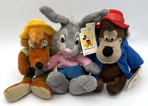 NWT Disney World Splash Mountain Brer Rabbit, Fox & Bear Bean Bag Plush Toy Set - Picture 1 of 14