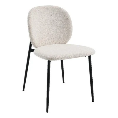 Silla auxiliar ACME Klaus (juego-2) en blanco Boucle y negro Foto 1 de 4