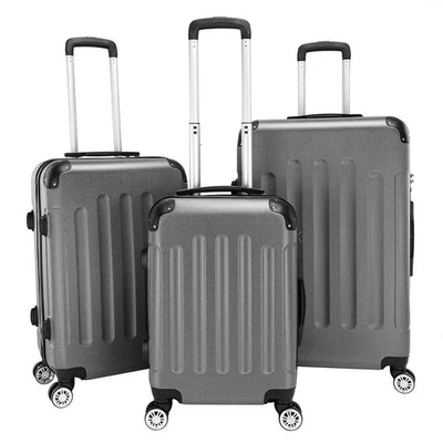 Conjunto de Bagagem Giratória de Viagem 3 em 1 20" 24" 28" Bolsa Carrinho ABS Mala com TSA - Imagem 1 de 4