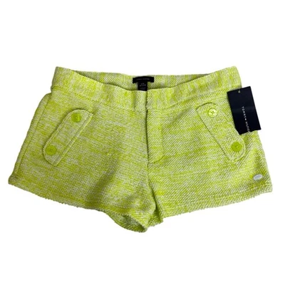Tommy Hilfiger Niñas Pantalones Cortos Verde Lima Grande 12-14 Nuevo Foto 1 de 4