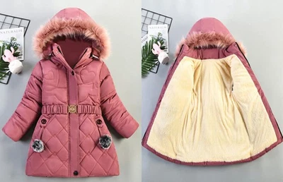 Winterjacke Mädchen Kinder Mantel Warm Gefüttert Dicke Oberbekleidung Winddicht` - Bild 1 von 4