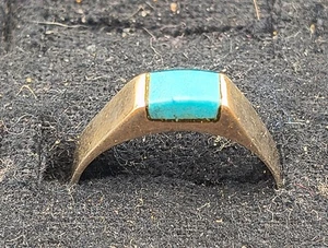 Vintage Sterling Silber & Türkis Ring signiert CMN 925 Größe 8 - Bild 1 von 17