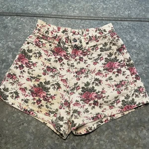 Pantaloncini vintage Merona floreali vita alta donna 5/6 USA Cottagecore mamma anni 80 90 - Foto 1 di 9