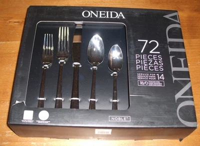 Oneida Noble 72 Piece Stainless Steel Flatware Set Service For 14 NEW - Image 1 of 4