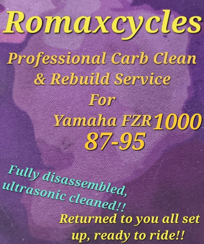 87-95 Yamaha FZR1000 Professional Carb Clean & Rebuild Service 1000 FZR - Image 1 of 1