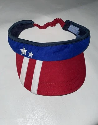 Infant Kids USA Stars Stripes Visor 4TH OF JULY Red White Blue Patriotic 2T-4T - Image 1 of 4
