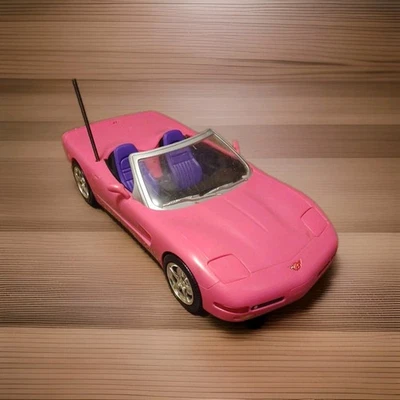 Barbie Corvette 2001 coche con control remoto sin control remoto Mattel sin probar  Foto 1 de 4