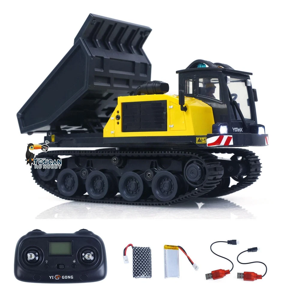 1/50 T14R Panther RTR Electric RC Crawler Dump Truck Tracked Tipper Toys Radio - Image 1 of 4