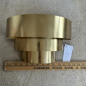 Mid-Century Retro Brass Plated 3-Tiered Wall Sconce VTG Mid Century Modern *F* - Picture 1 of 6