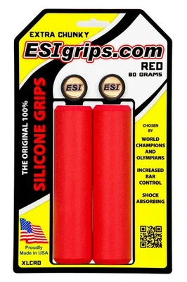 ESI Bar Grips MTB Extra Chunky Silicone Red One Size - Image 1 of 4