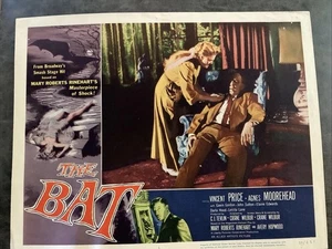 Tarjeta de vestíbulo vintage original The Bat 1959 con Vincent Price y Agnes Moorehead - Imagen 1 de 9