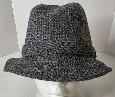 Sombrero gris Fedora Stetson para hombre TALLA GRANDE L 7 1/4 - 7 3/8 Foto 1 de 4