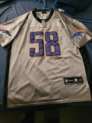 Jersey gris Von Miller #58. Reebok talla grande. Foto 1 de 4