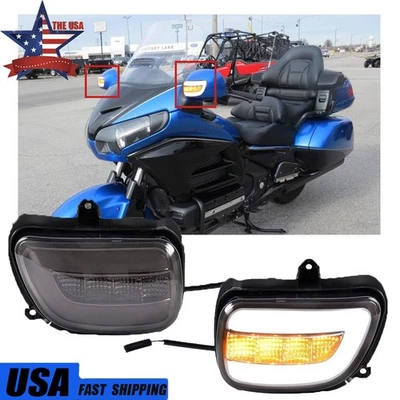 Espejos retrovisores laterales con luz de señal de giro para Honda GoldWing GL1800 2002-2017 Foto 1 de 4