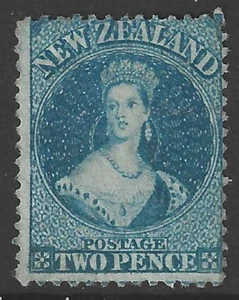 NEW ZEALAND 1864 2d blue Chalon watermark , mint some gum. SG 115. Cat.£250. - Picture 1 of 2