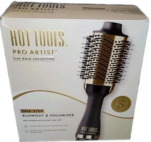 HOT TOOLS 24K Gold Blow Dryer Brush - Hot Air Brush for Salon - Picture 1 of 13