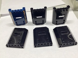 6  Lego Wall Panels 2x6x6 Dark Blue & Black Window Slot Bay 6129375 22387 - Picture 1 of 1