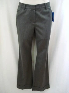 NWT $315 sz 2 VINTAGE PER SE GRAY SILVER LIGHTWEIGHT WOOL BLEND CUFFED PANTS - Picture 1 of 4