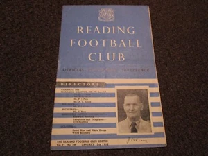 READING v SWANSEA TOWN 1951/2 F.A.CUP 3rd ROUND JANUARY 12th - Picture 1 of 1