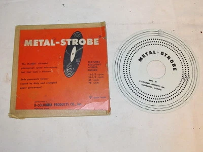 Estroboscópico metálico vintage R-COLUMBIA PRODUCTS fonógrafo servicio 7" J319 Foto 1 de 4