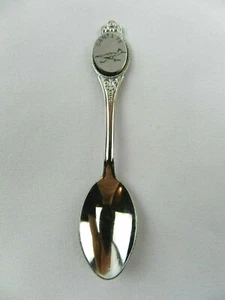 Cuchara de recuerdo vintage Santa Fe Bird 4" coleccionistas tono plata - Imagen 1 de 4
