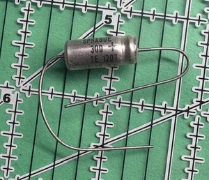 25uF 25v Sprague Axial Capacitor TE1207 Hi Temp Audio Tube Vintage - Picture 1 of 4