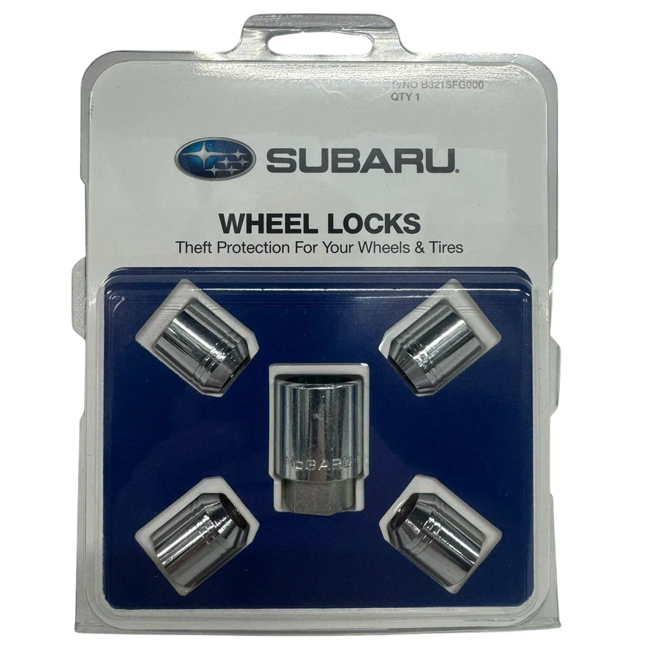 Accesorios de cerraduras de rueda Subaru B321SFG000 OEM ¡Juego genuino NUEVO! Foto 1 de 4