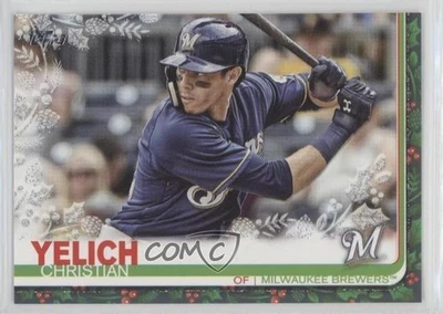 2019 Topps Holiday WalMart Mega Box Metallic Snowflake Christian Yelich #HW72 - Image 1 of 2