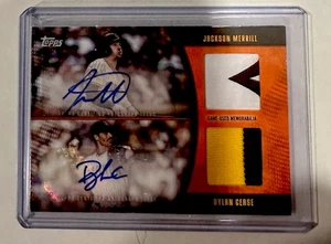 2025 Topps Series 2 Jackson Merrill Dylan Cease PADRES Dual Auto Relic 21/25 - Picture 1 of 2
