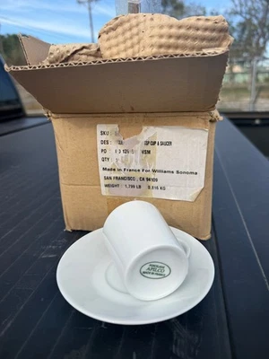 Juego de 8 tazas y platillos espresso de porcelana Williams Sonoma apilco Foto 1 de 4